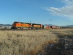 BNSF 553 hauling mililary equipment west